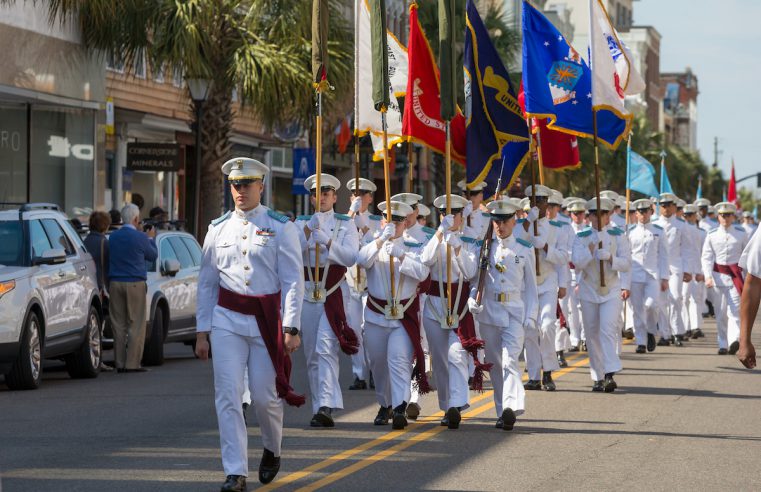Cadets Marching Downtown Charleston