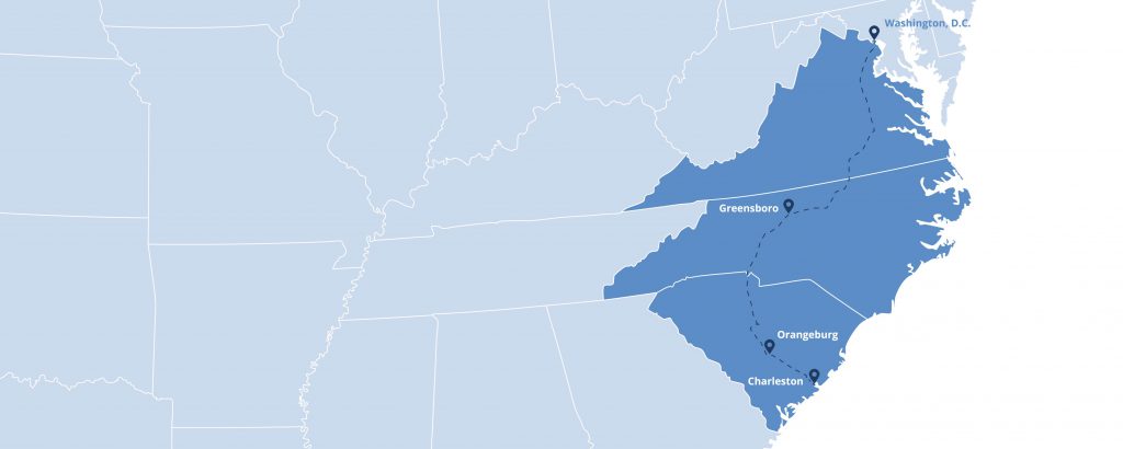 Citadel Civil Rights Tour Map