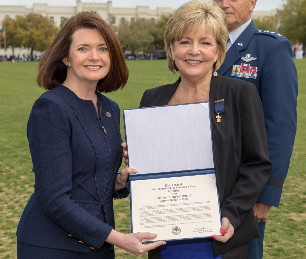 Allison Dean Love Donna Rosa Palmetto Medal 2018