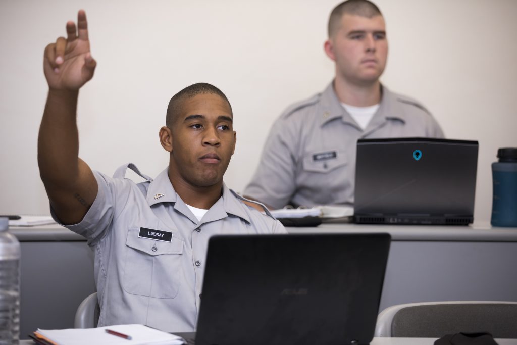 Citadel Cadets in Classroom