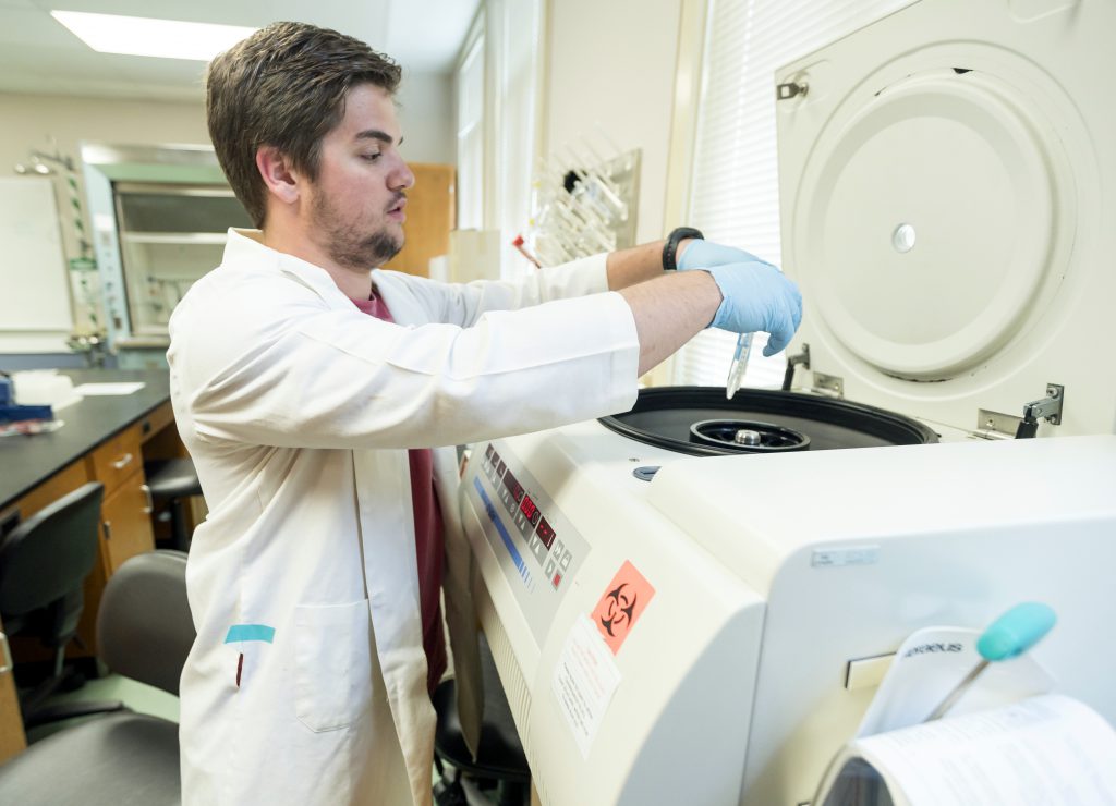 DeStephano separating cell parts with centrifuge