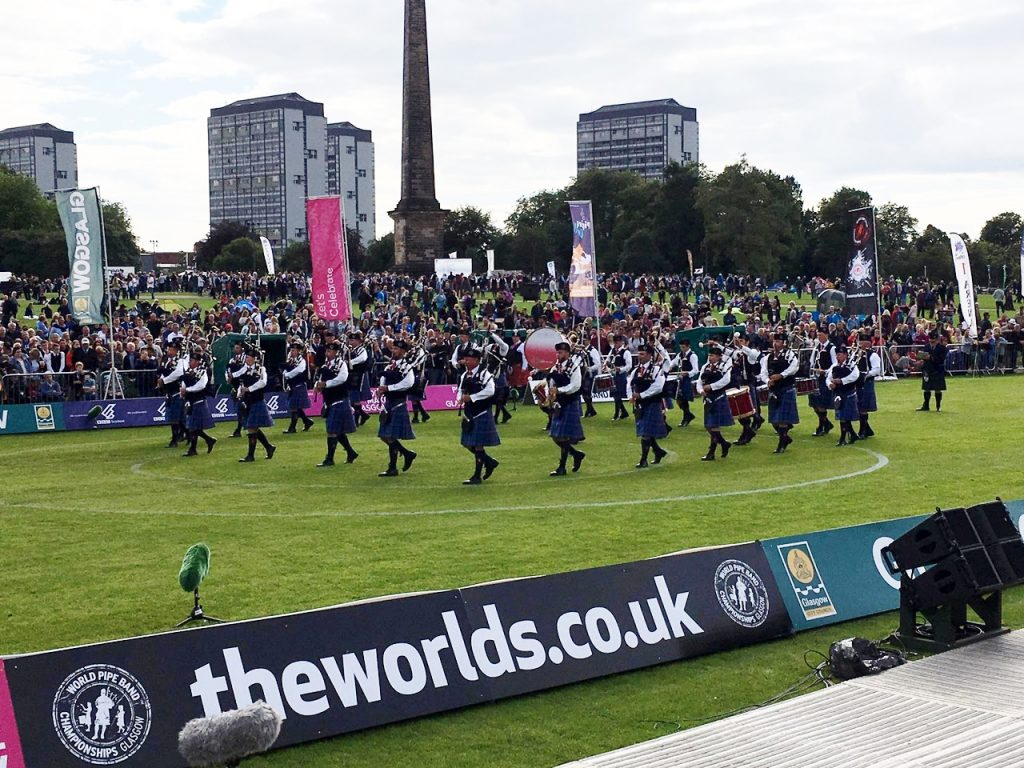 Dillahey with City of Dunedin Pipe Band, in 2017 world competitions