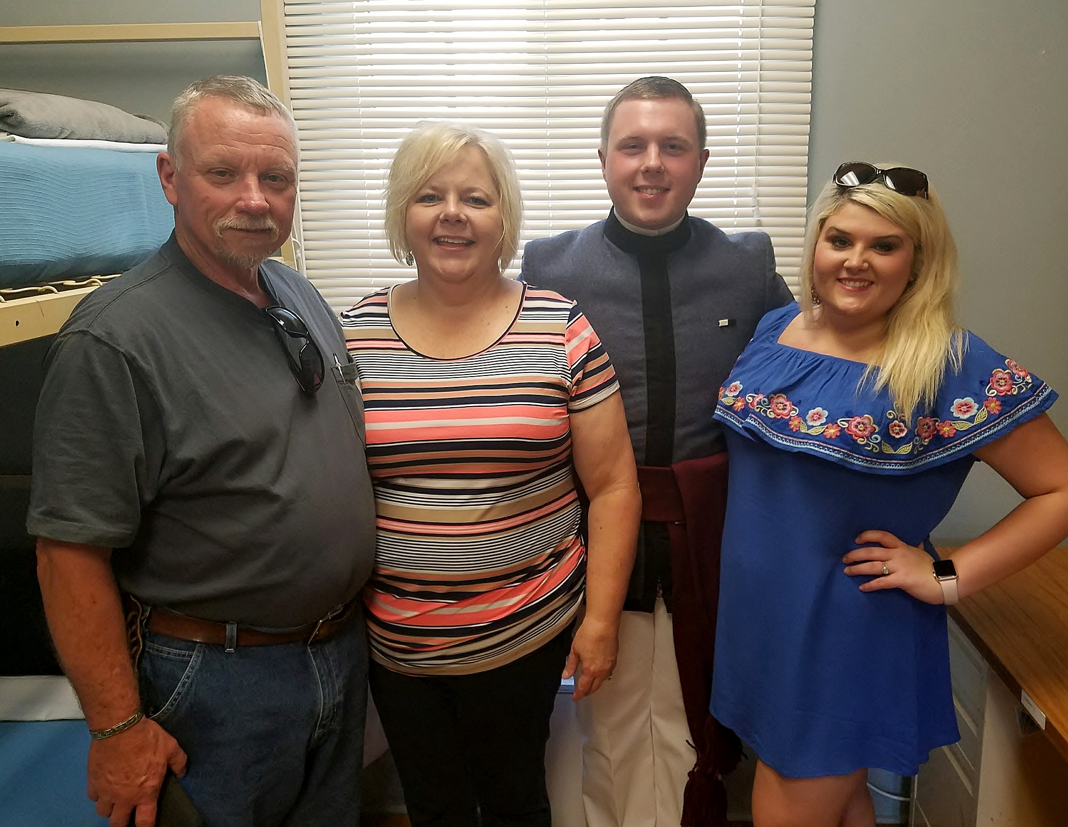 Cadet Caleb Carter with his family on Ring Day