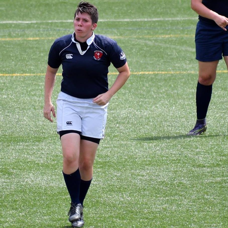 Cadet Hunter Crawley, President of The Citadel Women's Rugby Team