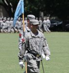 Cadet Logan Barber in The Citadel military review parade