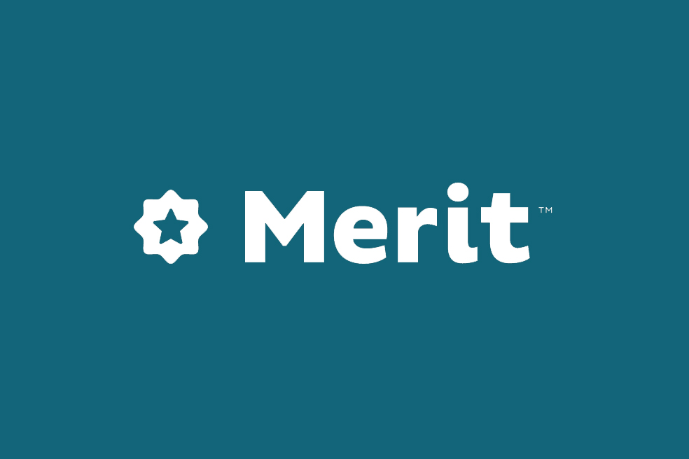 merit logo card