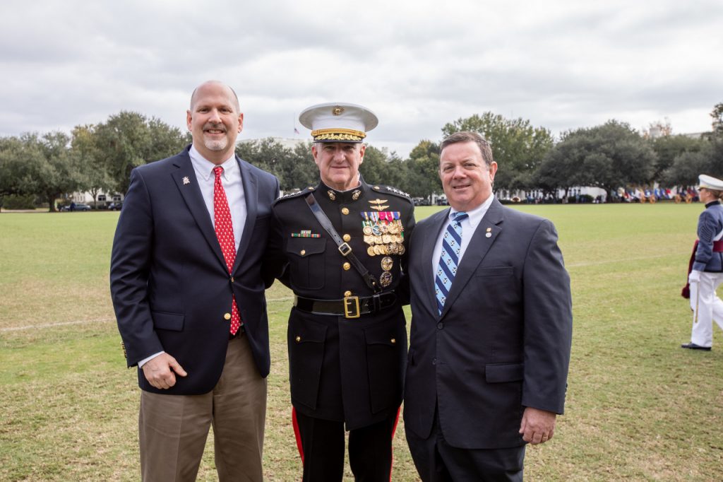 Citadel 2018 Alumnus of the Year, Lt. Col. Doug Kelley, US Army (Ret.) on left
