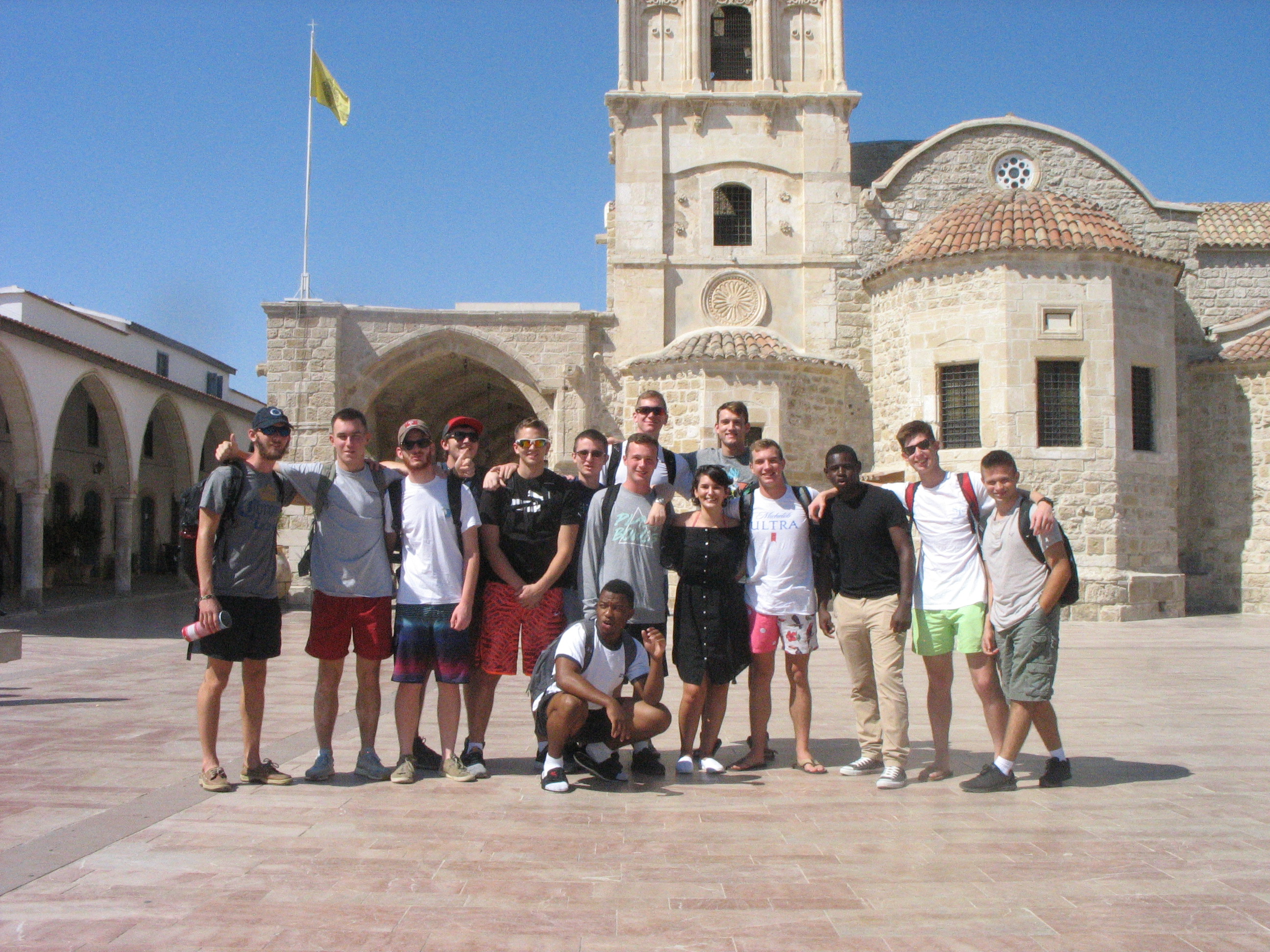 Citadel cadets at the Lazarus Church in Larnaca, Cyprus