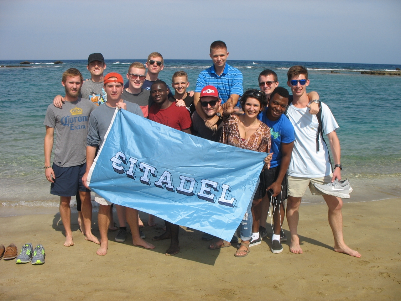 Citadel cadets at Famagusta Beach