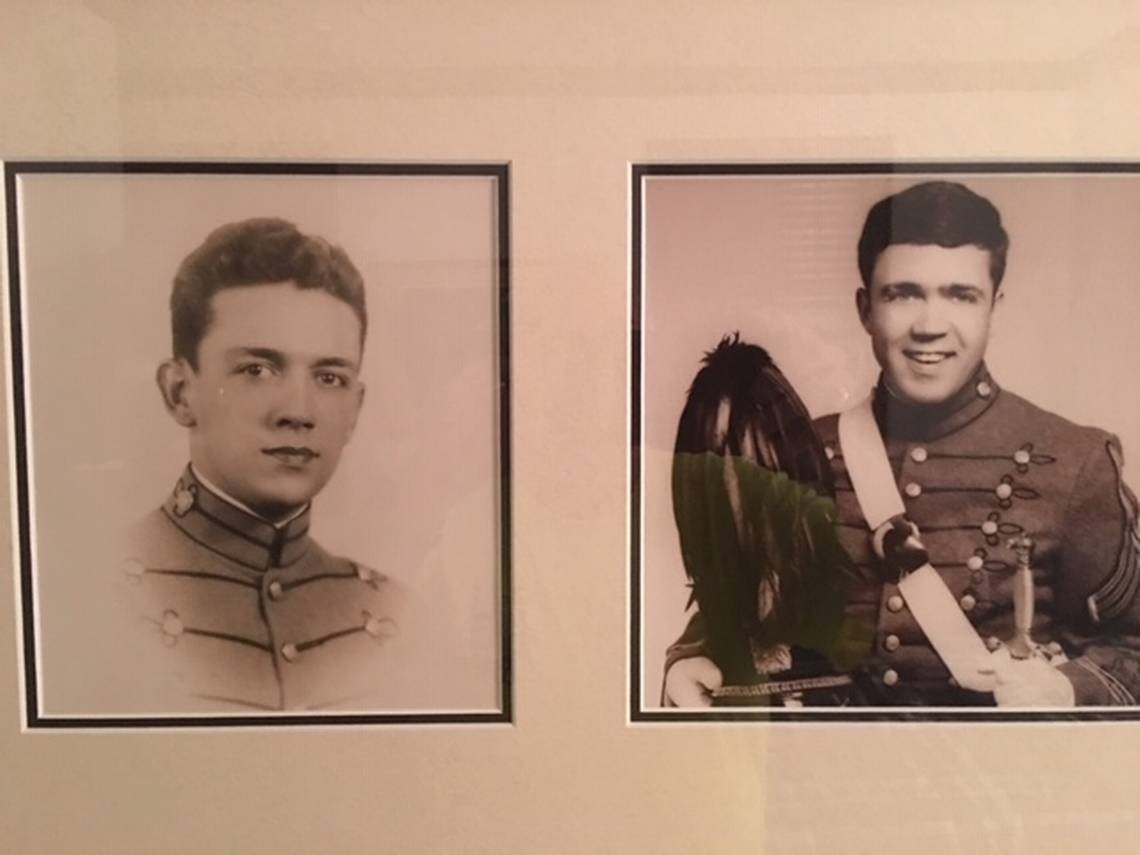 Milton Woodside, left, and his son Milton “Woody” Woodside Jr., as students at the Citadel. Courtesy of Milton Woodside Jr.