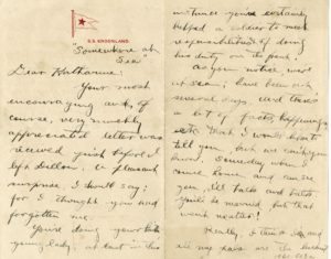 John H. David, Jr. letter written “somewhere at sea” (Source: Citadel Archives and Museum)