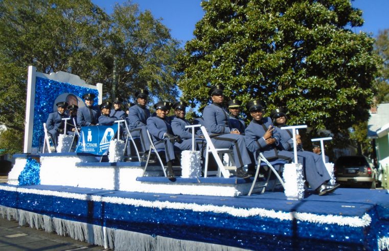 Citadel Cadet float in MLK Day Parade, Charleston, SC Jan 21 2019