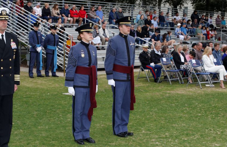 Cadets Sarah Zorn and Mitchell Felt at awards parade