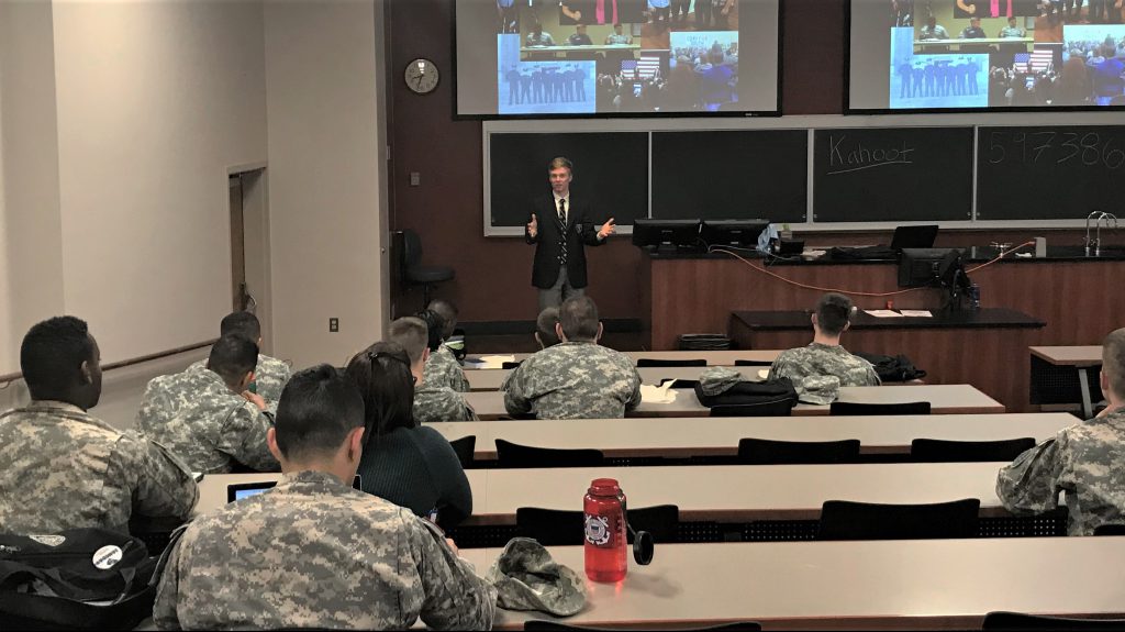 Cadet Miller speaking to CCD