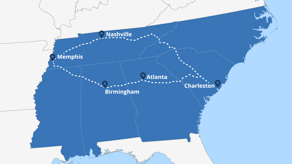 Civil Rights Tour Map 2019