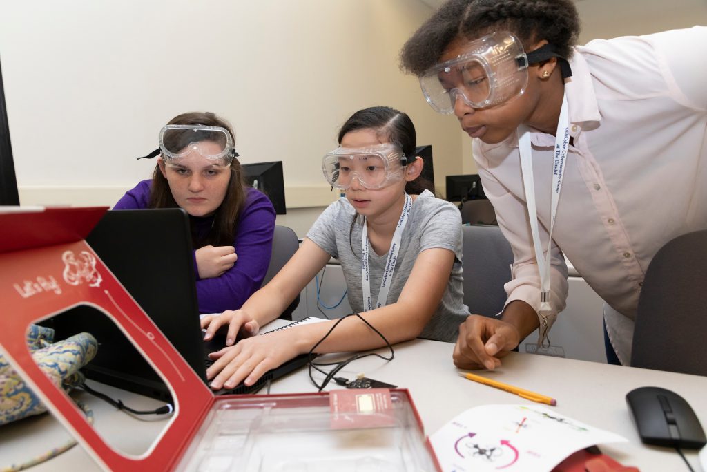 Girls attending Citadel NSA GenCyber Camp 2018