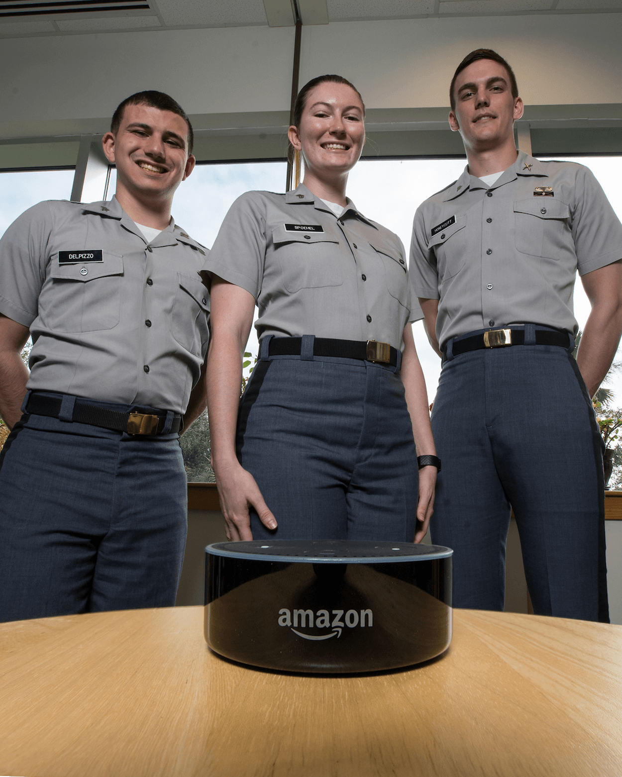 Cadets John Delpizzo, Elizabeth Spoehel, and Richard Honeycutt, all cyber security minors, have been analyzing the security of the IoT for over a year.