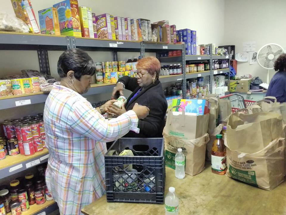 Volunteers working in the James Island Outreach center