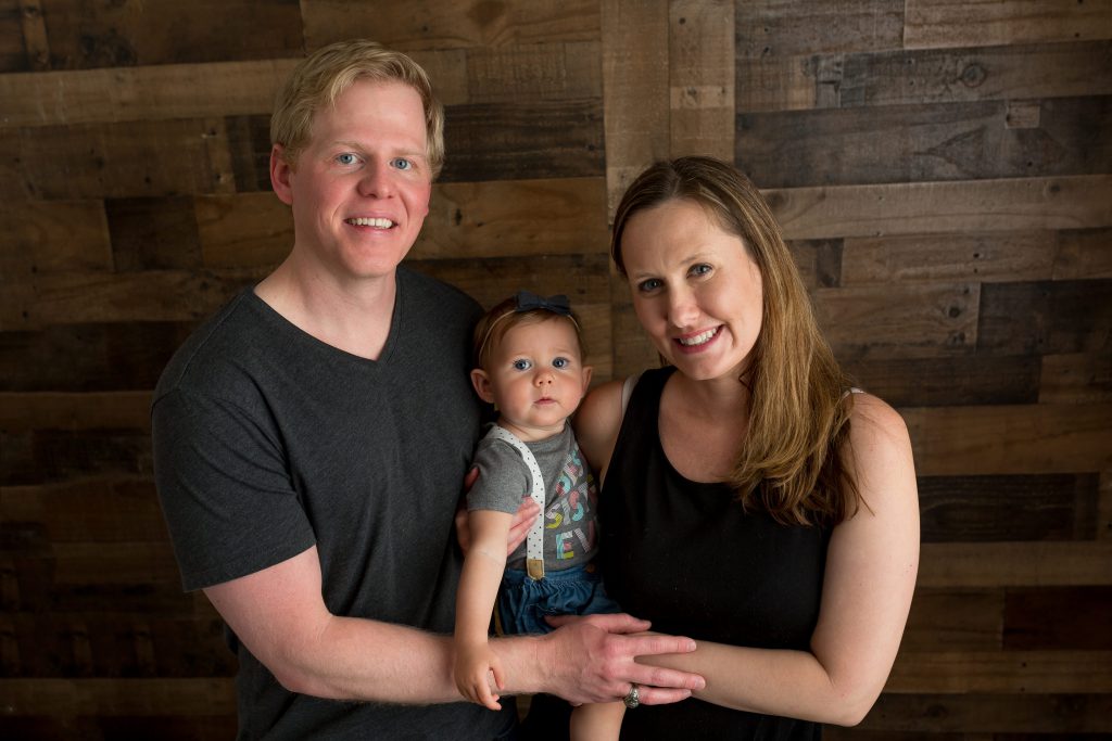 Citadel engineering professor, Dr. Mary Katherine Watson with husband Josh and daughter Anna Gray