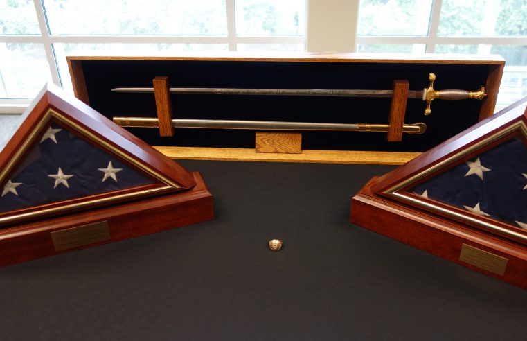 Fritz Hollings's ring, sword and flags donated to The Citadel Museum