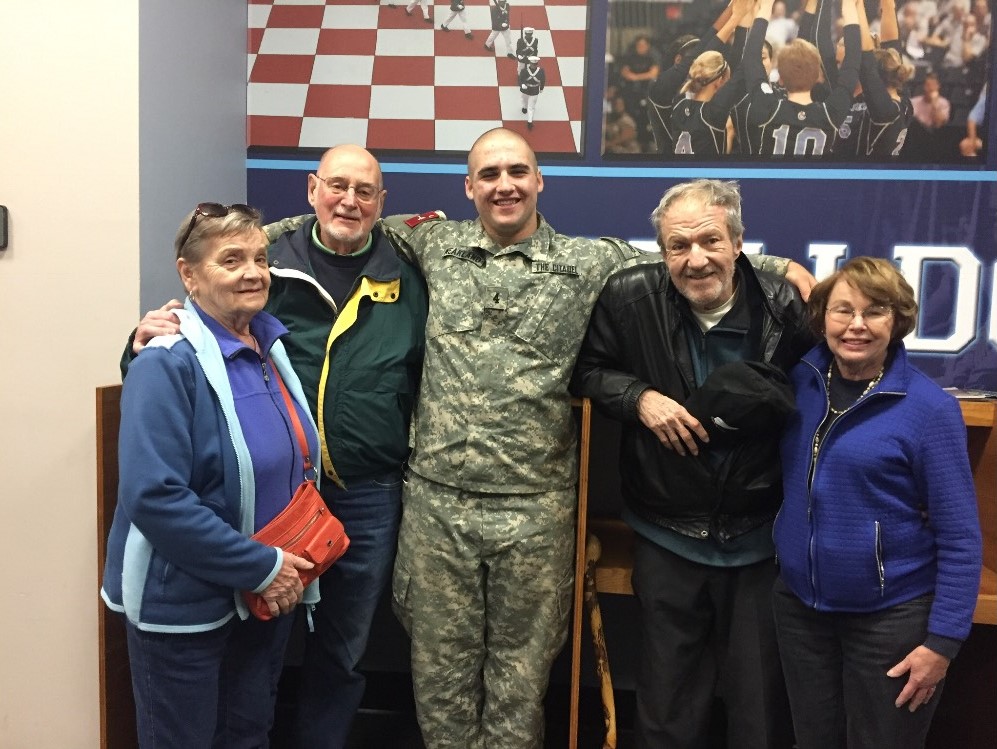 (left to right) Mary-Ann Weakland (grandmother), Ron Weakland (grandfather), Mark Weakland, Joe Johns (grandfather), Pamela Johns (grandmother)