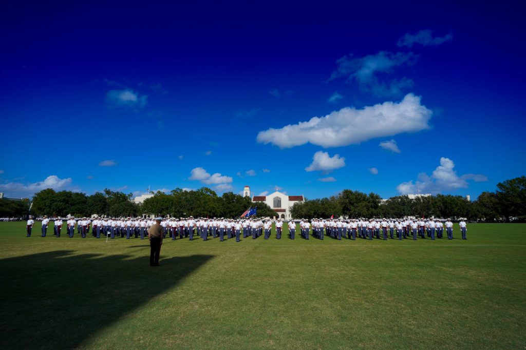 Cadets on Summerall Field at The Citadel