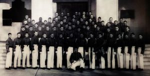 Cadet Charles Foster seen in Golf Company yearbook photo, upper left