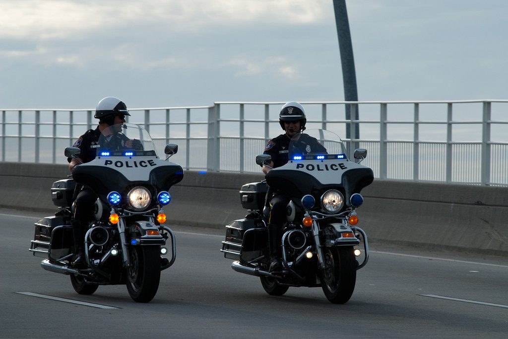 Charleston Police officers on motorcycles
