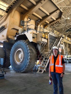 Cadet Julianne DeSale on site during her engineering internship with a global mining company