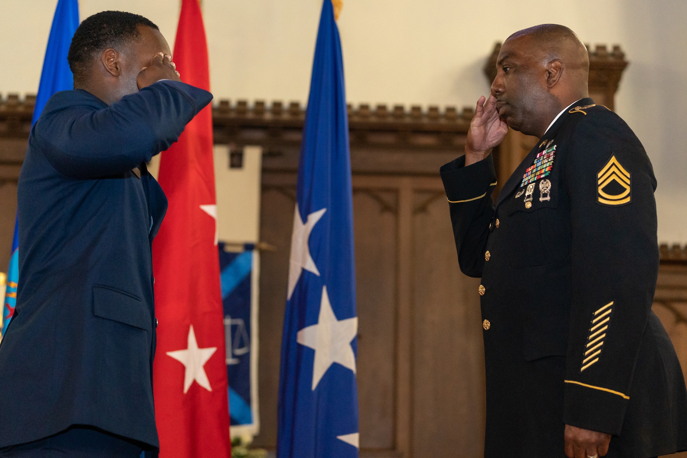 do medal of honor winners get saluted by active duty