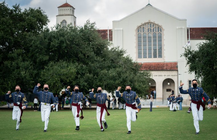 The South Carolina Corps of Cadets Class of 2021 receives their class rings during a presentation ceremony adjusted for COVID-19 conditions in McAlister Field House at The Citadel in Charleston, South Carolina on Friday, September 25, 2020. (Photo by Cameron Pollack / The Citadel)