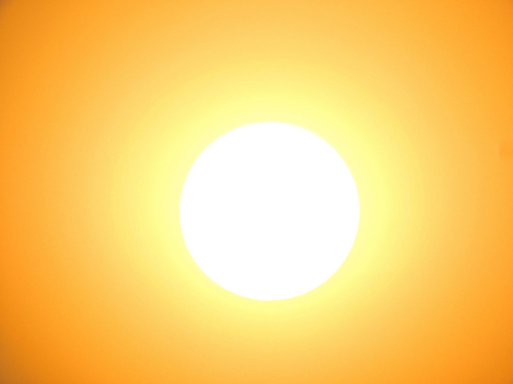 unsplash photo of bright hot sun