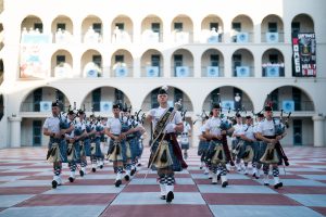 Citadel pipes band playing on Parents Weekend 2021