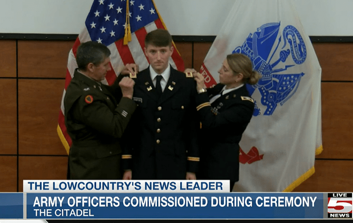 New Army reserve officer commissioned at The Citadel on Friday January 14 2022