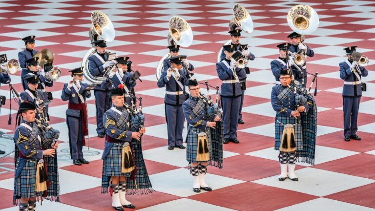 The Citadel's Regimental Band and Pipes.