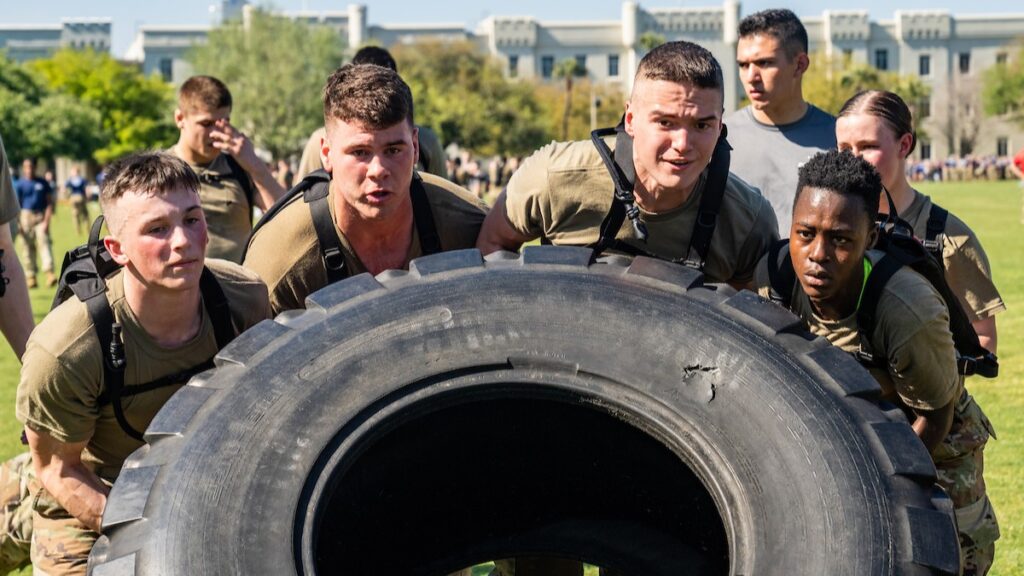 Citadel freshmen participate in Recognition Day.