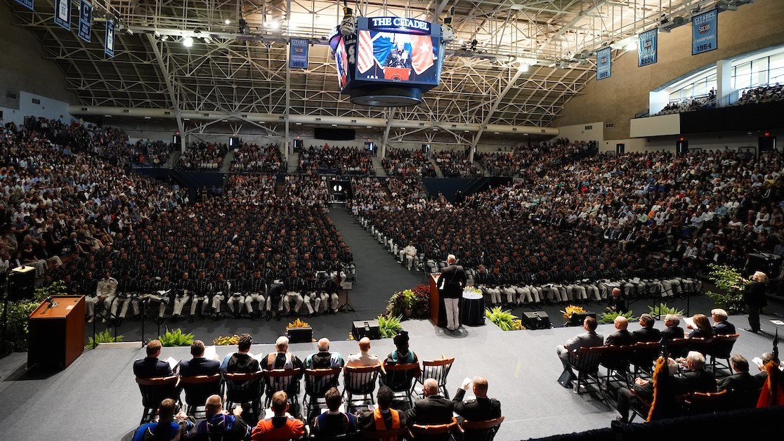 Preparing for The Citadel Class of 2023 commencement ceremonies The