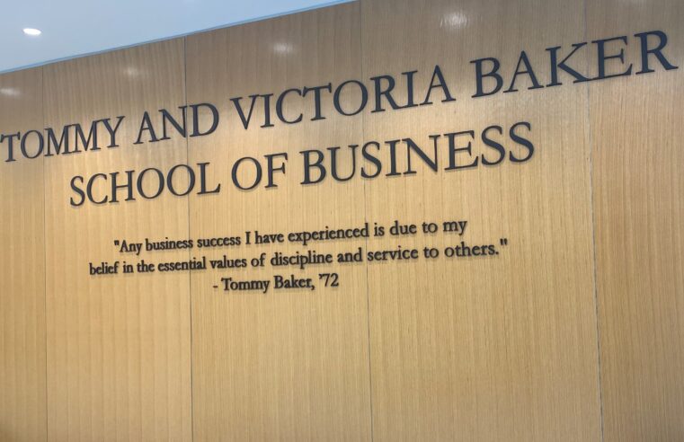 Tommy and Victoria Baker School of Business.