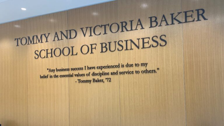 Tommy and Victoria Baker School of Business.