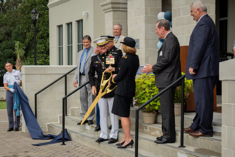 Capers Hall ribboncutting ceremony marks a milestone at The Citadel