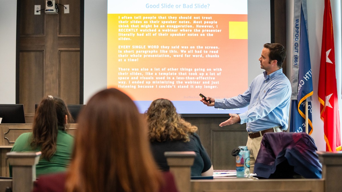 The Citadel’s Public Speaking Lab helps leaders sharpen their skills