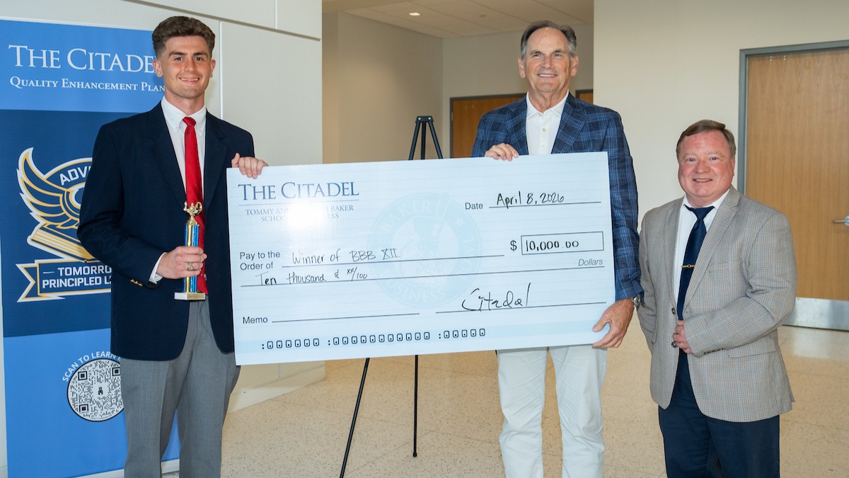 Citadel cadet wins the 12th annual Baker Business Bowl